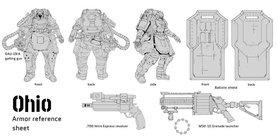 165 USD - Lineart reference sheet
